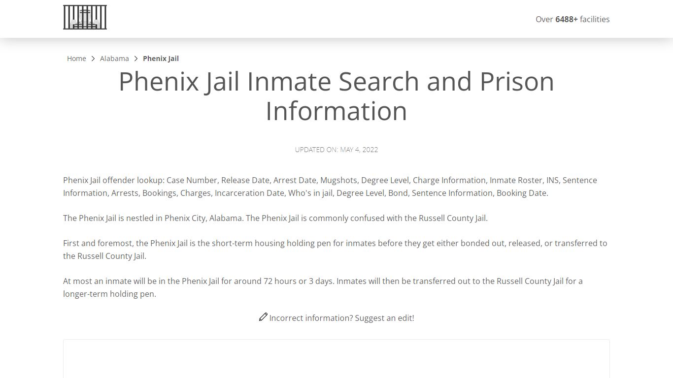 Phenix Jail Inmate Search, Visitation, Phone no. & Mailing ...